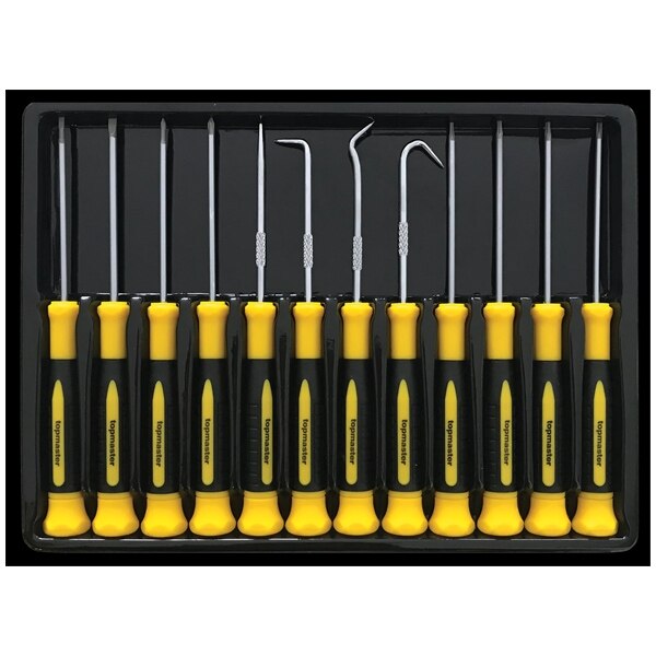 Set 12 surubelnite de precizie cu profil PH, plat si torx Top Master