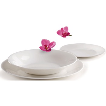 Serviciu de masa Bromioli White Moon, 18 piese, Opal alb Serviciu de masa Bromioli White Moon, 18 piese, Opal alb