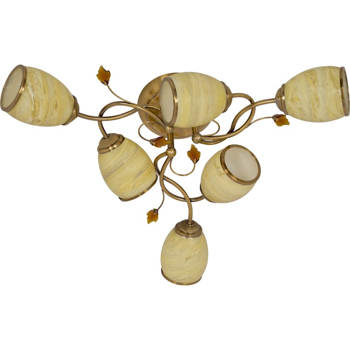 Plafoniera Klausen Naomi Pl6, Bronz, KL 3026, E27, 6x11 W