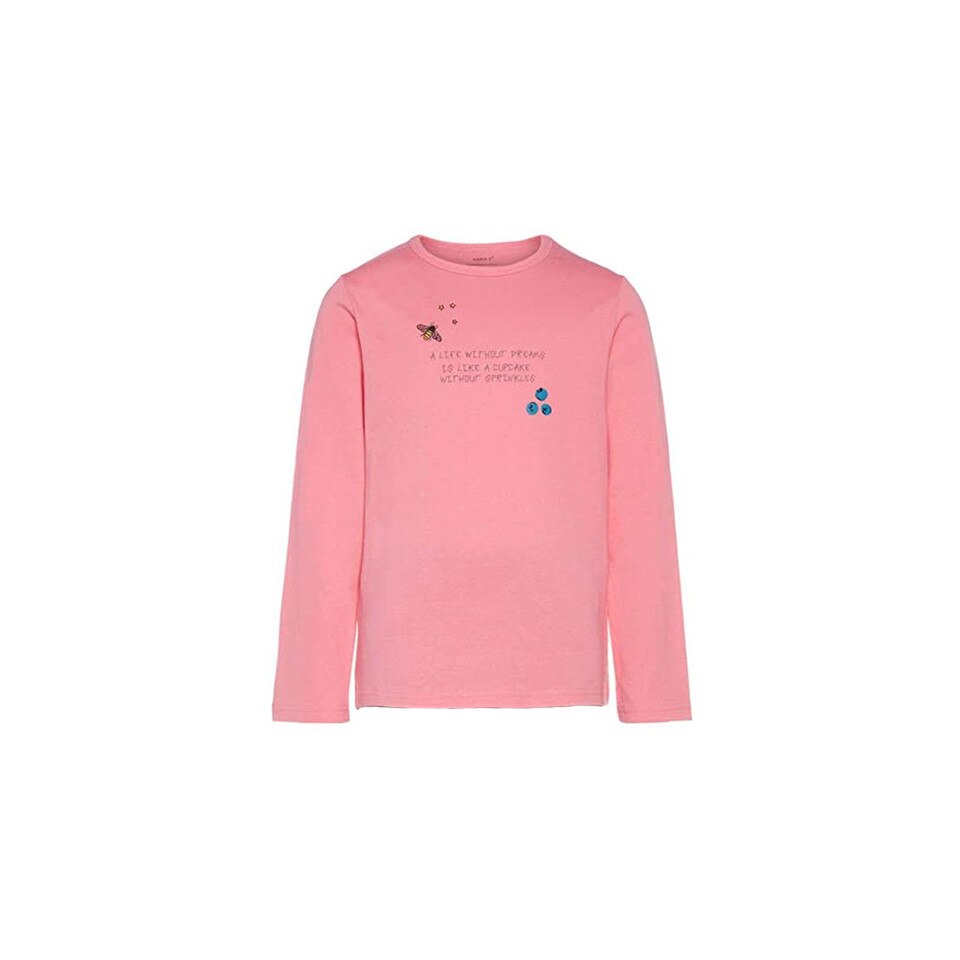 Bluza pijama fete Name It, roz, marimea 140 cm, 10 ani