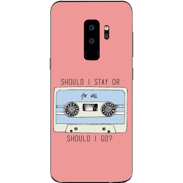 Husa din Silicon, Should I Stay or Should I Go pentru Samsung Galaxy S9 Plus, Multicolor