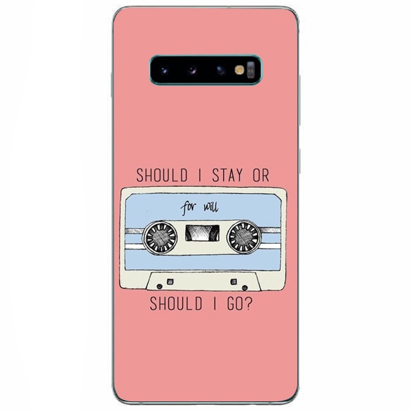 Husa din Silicon, Should I Stay or Should I Go pentru Samsung Galaxy S10 Plus, Multicolor