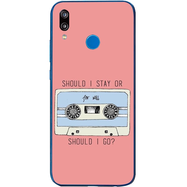Husa din Silicon, Should I Stay or Should I Go pentru Huawei P20 Lite, Multicolor