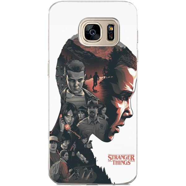 Husa din Silicon, Stranger Things Eleven pentru Samsung Galaxy S7 Edge, Multicolor