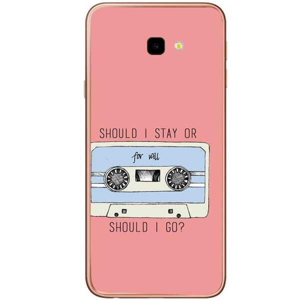 Husa din Silicon, Should I Stay or Should I Go pentru Samsung Galaxy J4 Plus, Multicolor