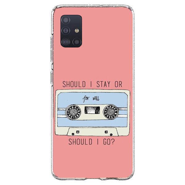 Husa din Silicon, Should I Stay or Should I Go pentru Samsung Galaxy A51, Multicolor
