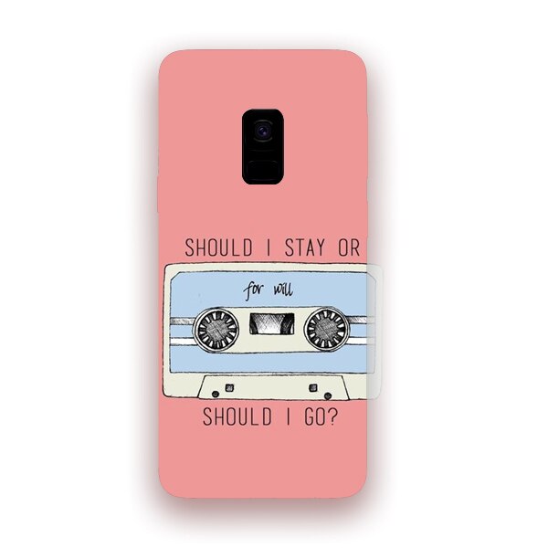 Husa din Silicon, Should I Stay or Should I Go pentru Samsung Galaxy S9, Multicolor