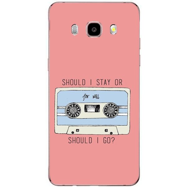 Husa din Silicon, Should I Stay or Should I Go pentru Samsung Galaxy J5 (2016), Multicolor