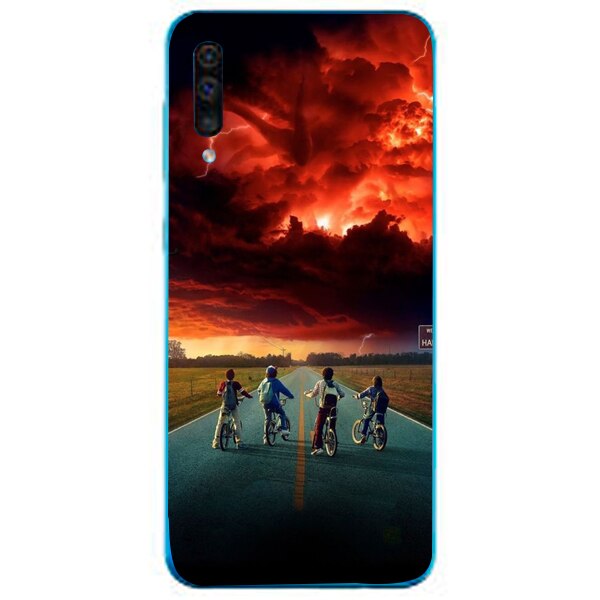 Husa din Silicon, Stranger Team pentru Samsung Galaxy A70, Multicolor
