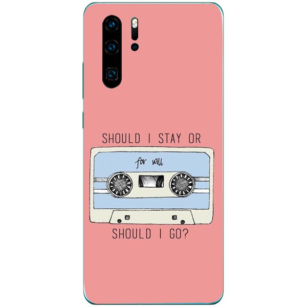 Husa din Silicon, Should I Stay or Should I Go pentru Huawei P30 PRO, Multicolor