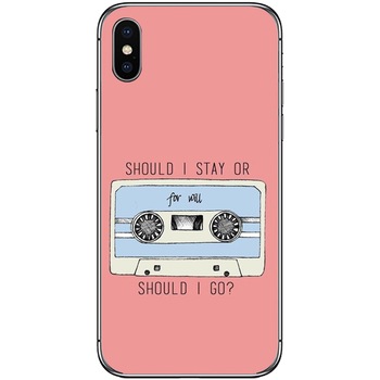 Husa din Silicon, Should I Stay or Should I Go pentru iPhone X, Multicolor Husa din Silicon, Should I Stay or Should I Go pentru iPhone X, Multicolor