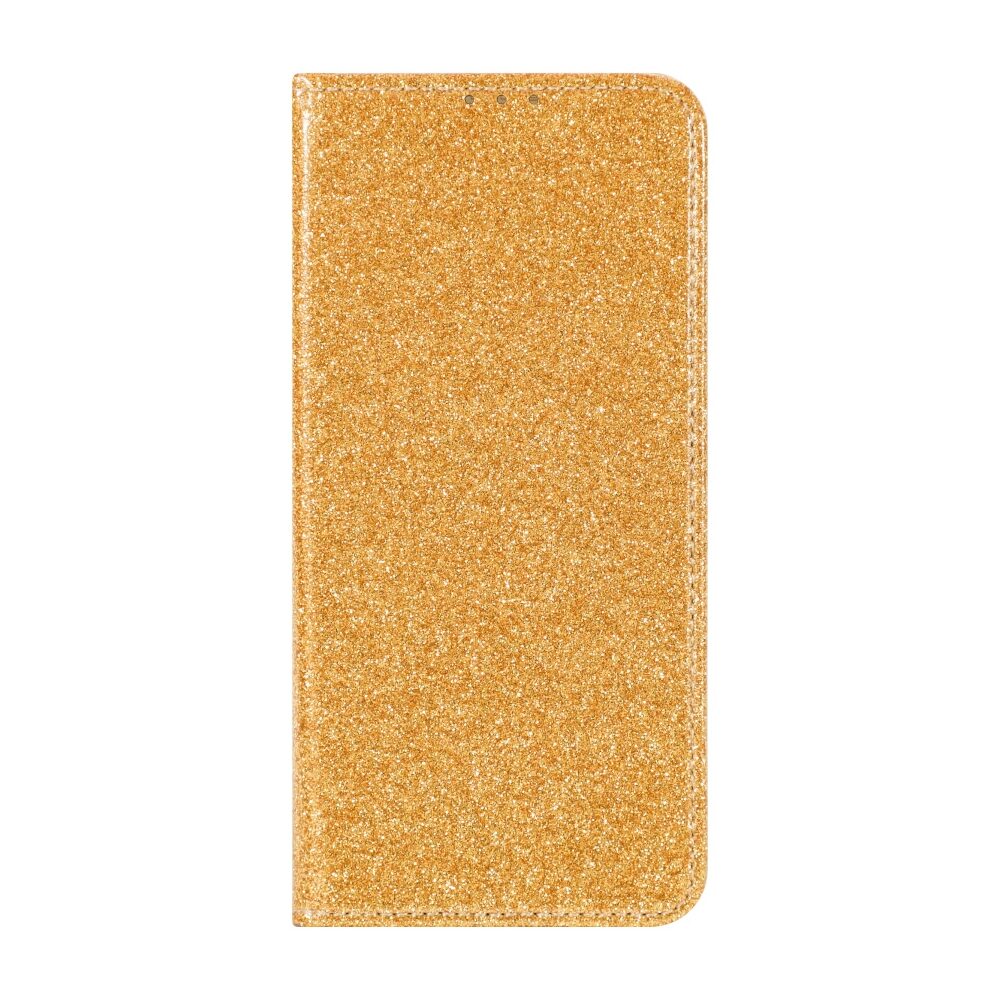 Husa Carte Glossy pentru Huawei P40 Lite E, Inchidere Magnetica, Auriu