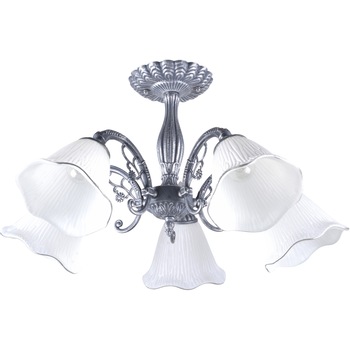 Lustra Klausen Lora 5, Alb / Argintiu, LY-3306, E27, 5x11 W Lustra Klausen Lora 5, Alb / Argintiu, LY-3306, E27, 5x11 W