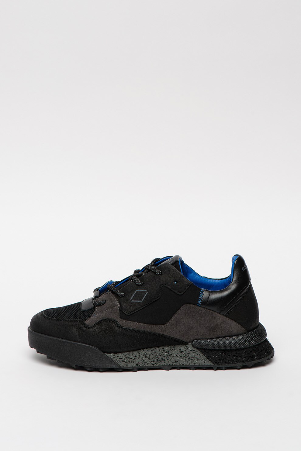 Replay, Pantofi sport de piele si piele intoarsa, cu insertii de plasa Sandoval