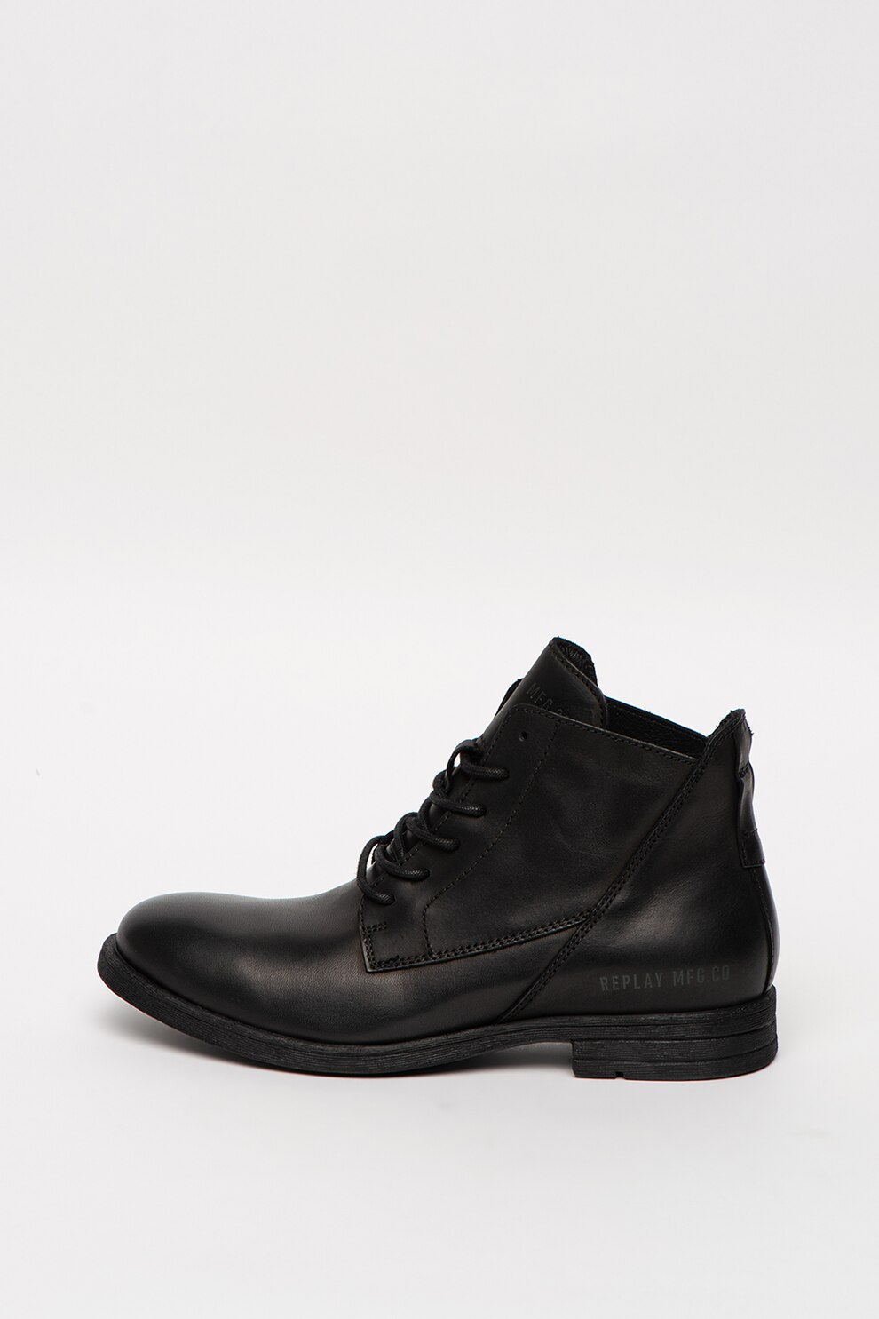 Replay, Ghete de piele cu siret, Negru, 45