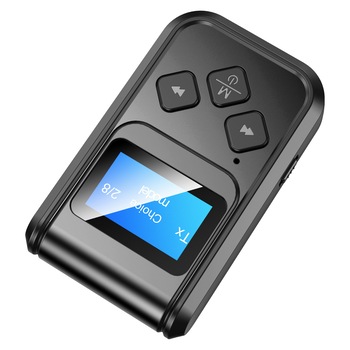 Adaptor Bluetooth MinTech T-15, transmitator si receptor, display, acumulator cu autonomie 8 ore,BT5.0 Adaptor Bluetooth MinTech T-15, transmitator si receptor, display, acumulator cu autonomie 8 ore,BT5.0