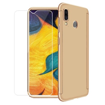 Husa 360 pentru Galaxy A20/ A30 Gold Husa 360 pentru Galaxy A20/ A30 Gold