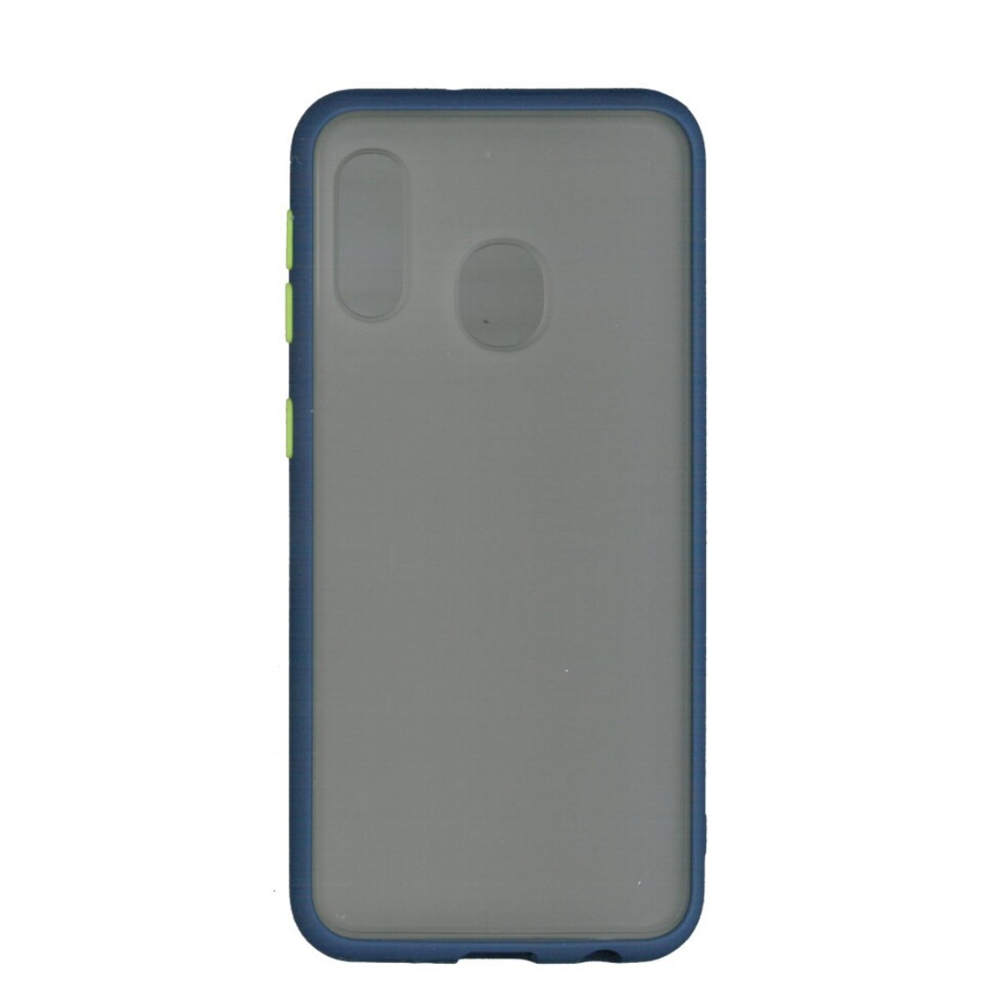 Husa mata cu bumper din silicon pentru Galaxy A40 Blue