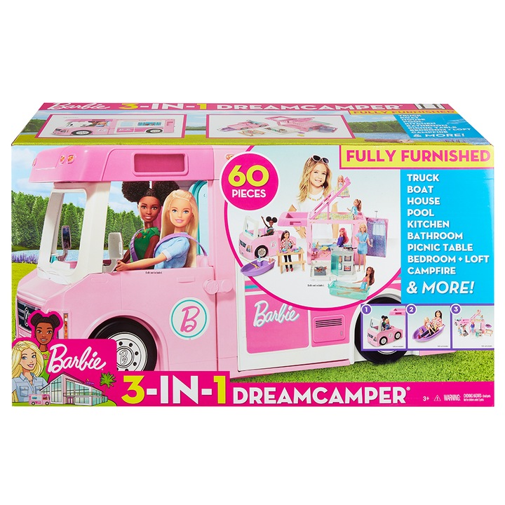 Кола Barbie 3 in 1 - Каравана на мечтите