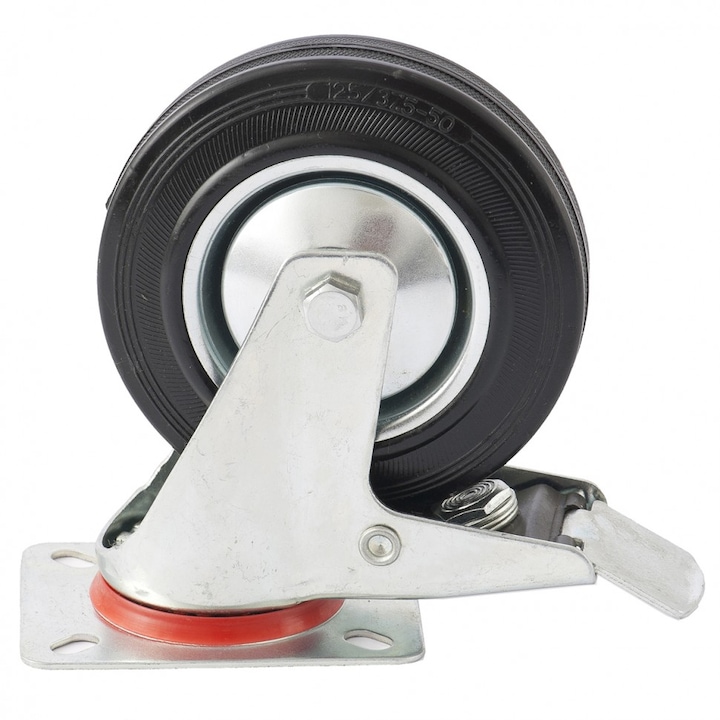 MTX Fékes kerék, D 125 mm, talpas