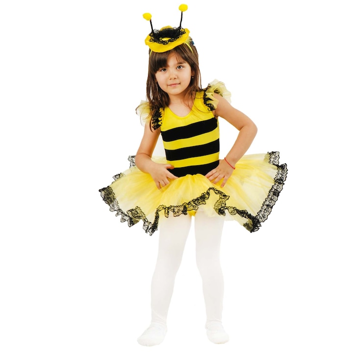 Costum balerina albinuta 4-5ani