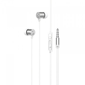 Casti In-Ear HOCO M63 Ancient Sound, cablu 1.m Cu microfon, 3.5 mm, Argintiu, Casti In-Ear HOCO M63 Ancient Sound, cablu 1.m Cu microfon, 3.5 mm, Argintiu,