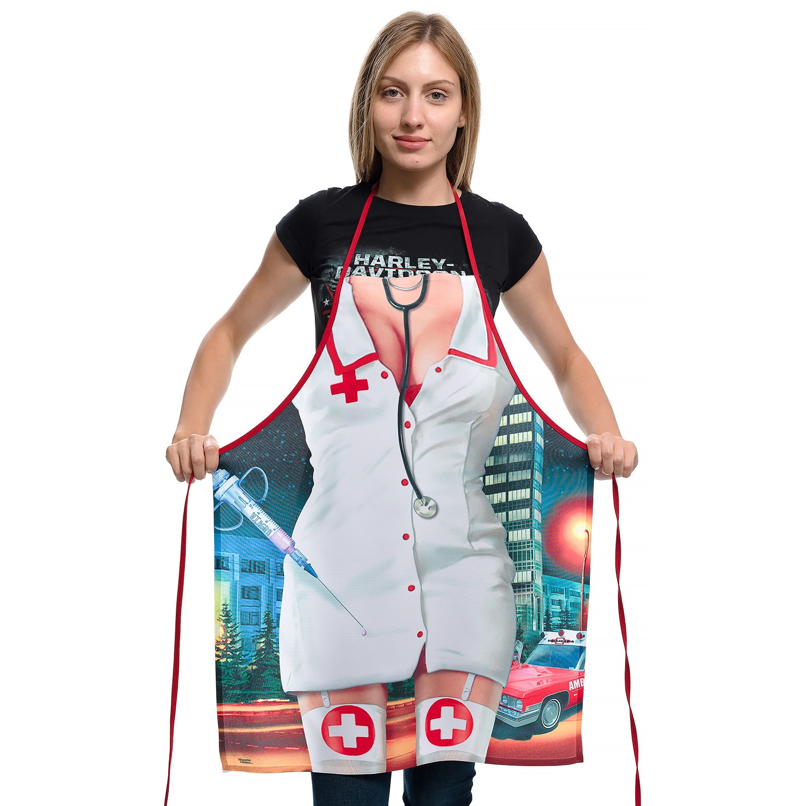 Sort bucatarie amuzant Printex, EMERGENCY LADY, Multicolor, Marimea universala