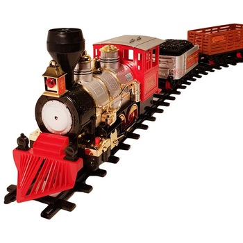 Circuit tren electric, 365cm, 24 piese, cu lumini, sunete si fum, TR1003 RCO® Circuit tren electric, 365cm, 24 piese, cu lumini, sunete si fum, TR1003 RCO®