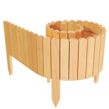 Gard de gradina decorativ din lemn 40x200 cm, natur Gard de gradina decorativ din lemn 40x200 cm, natur