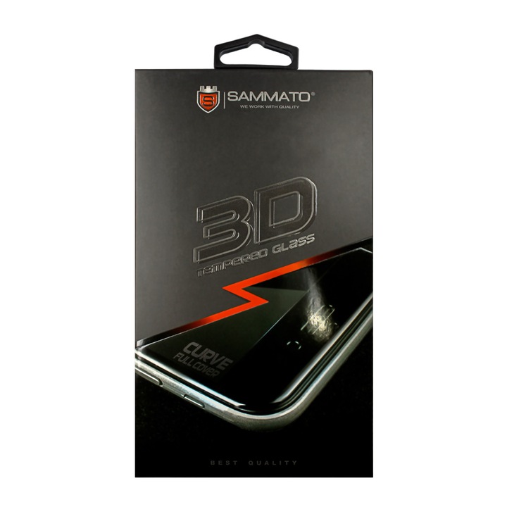 Стъклен протектор SAMMATO 3D Mate 10 Lite, черен
