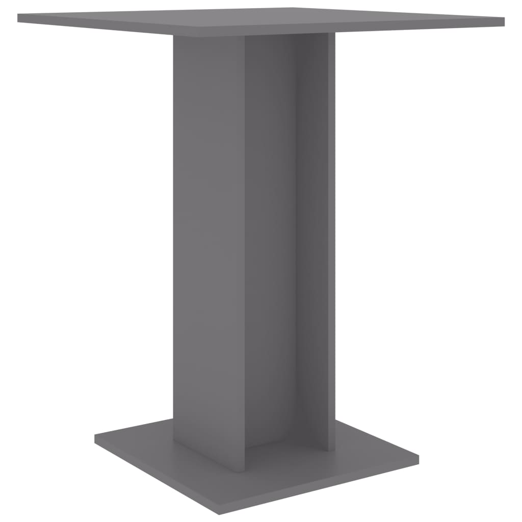 Masa bistro pentru 2 persoane vidaXL, PAL, 60 x 60 x 75 cm, Gri