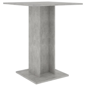 Masa bistro pentru 2 persoane vidaXL, PAL, 60 x 60 x 75 cm, Gri beton Masa bistro pentru 2 persoane vidaXL, PAL, 60 x 60 x 75 cm, Gri beton
