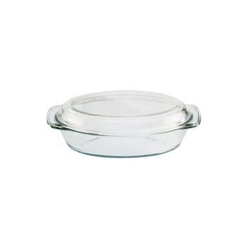 Caserola termorezistent, Elekom, Sticla termorezistenta, Transparent, 3 l Caserola termorezistent, Elekom, Sticla termorezistenta, Transparent, 3 l