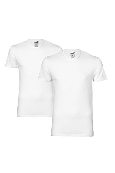 Комплект мъжки тениски Puma, Памук, Бял