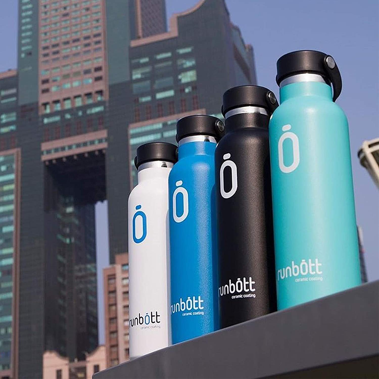 Sticla termica Runbott Kinetico cu rezervor ceramic, 600ml, Negru - eMAG.ro