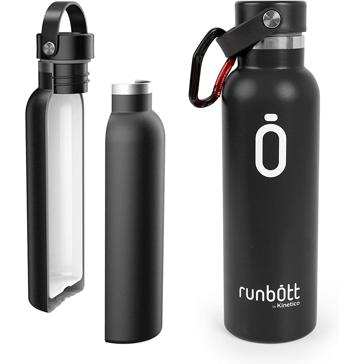 Термо бутилка Runbott Kinetico с керамичен резервоар, 600ml, Черен ...