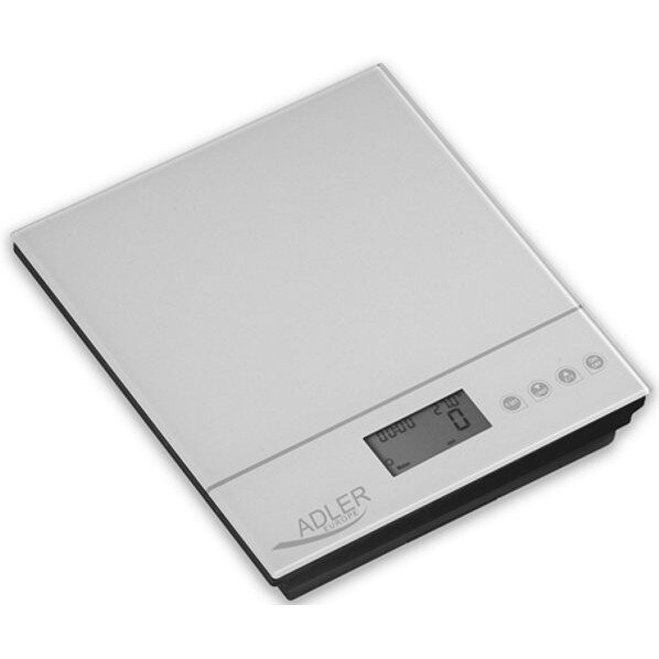 Cantar de bucatarie Adler AD3136, 5 KG, Display LCD, Argintiu/Negru