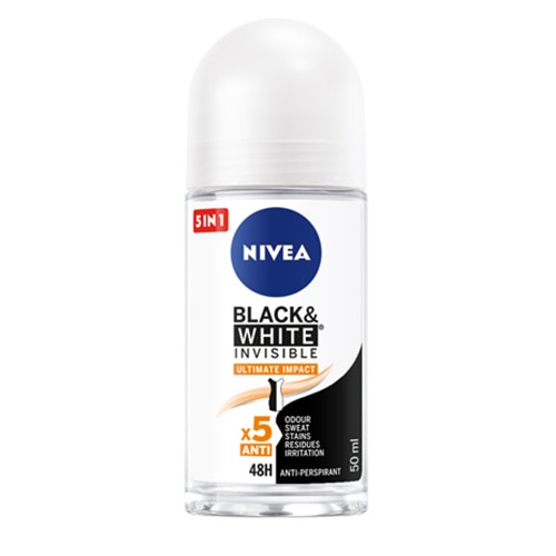 Deodorant roll-on Nivea Black & White Invisible Ultimate Impact, feminin, 50 ml