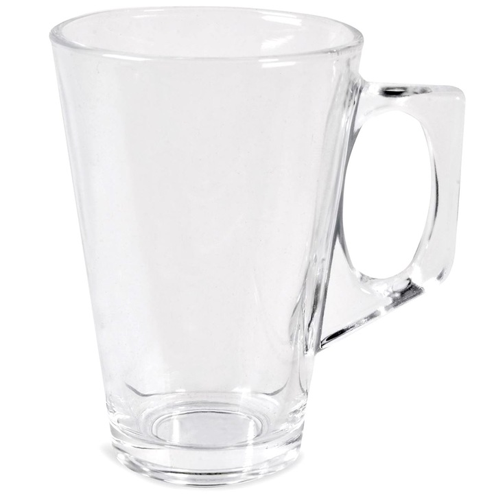 Cana din sticla transparenta 220ml, 7.5x11cm