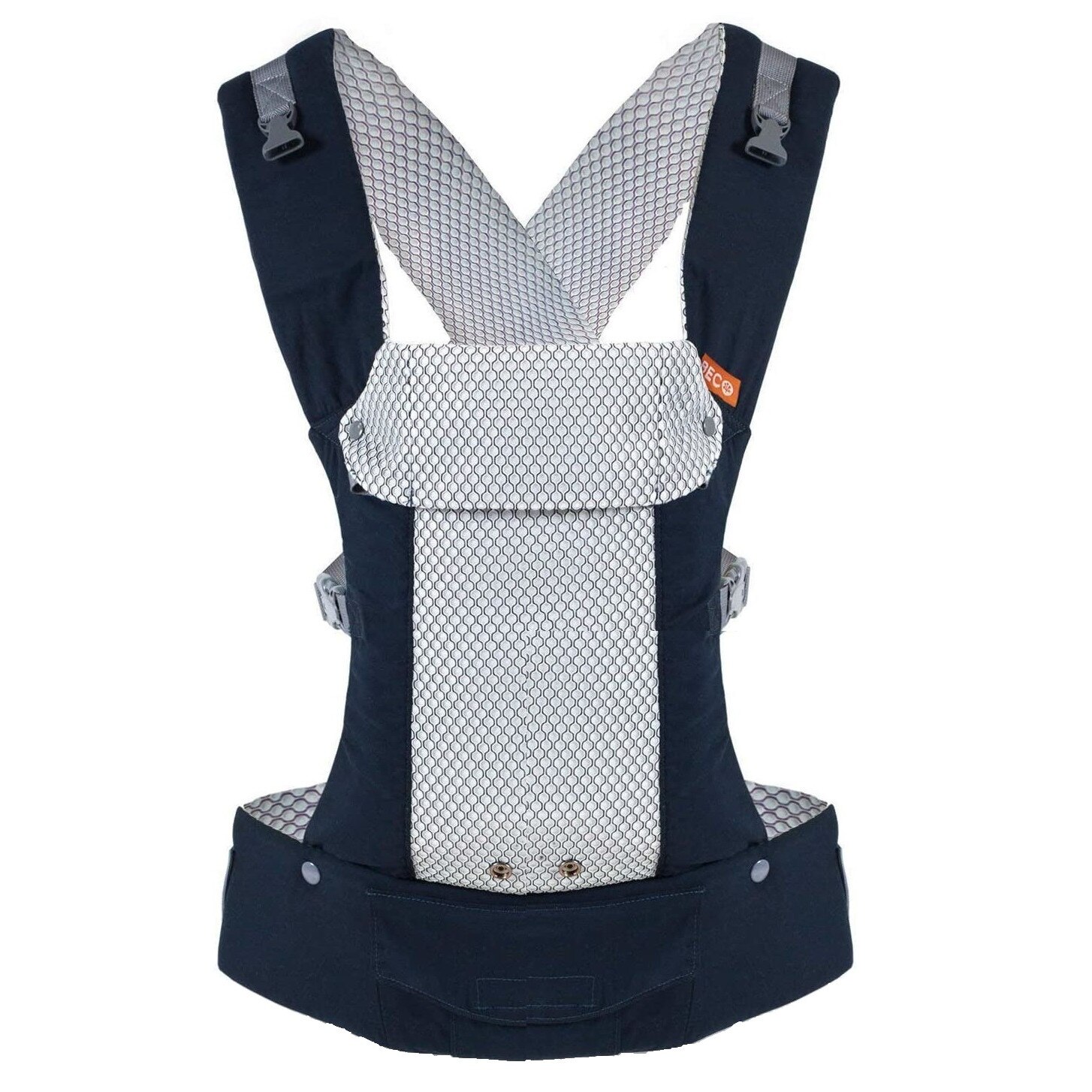 Marsupiu Gemini Cool Navy, Beco, Bumbac, Bleumarin/Gri, 0 + luni