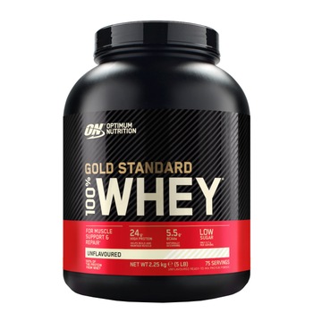 Proteine din zer, Optimum Nutrition, ON 100% Whey Gold Standard protein, Unflavoured (aroma neutra) 2,27 kg Proteine din zer, Optimum Nutrition, ON 100% Whey Gold Standard protein, Unflavoured (aroma neutra) 2,27 kg