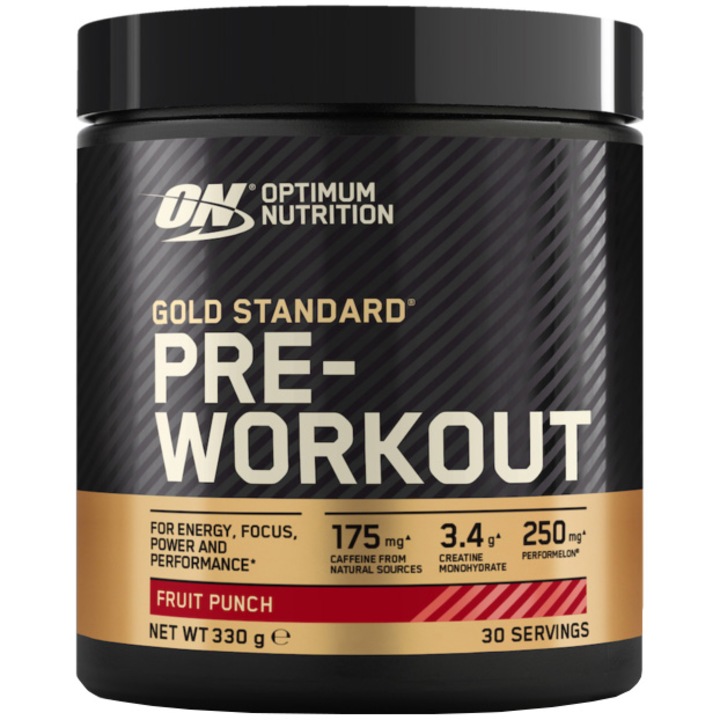 Pre Workout Optimum Nutrition ON Gold Standard, Fruit Punch, 330g