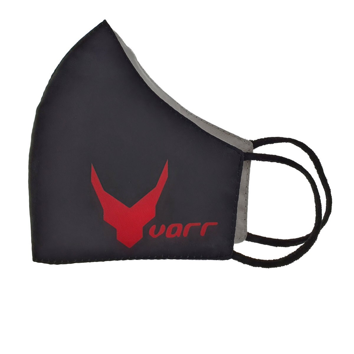 Masca fashion VARR™ Streetwear Face Gear, de protectie, 2 straturi, reutilizabila, marime M, neagra