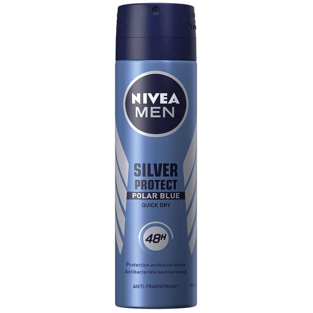 Spray Deodorant Nivea Men Silver Protect Polar Blue, 150 ml
