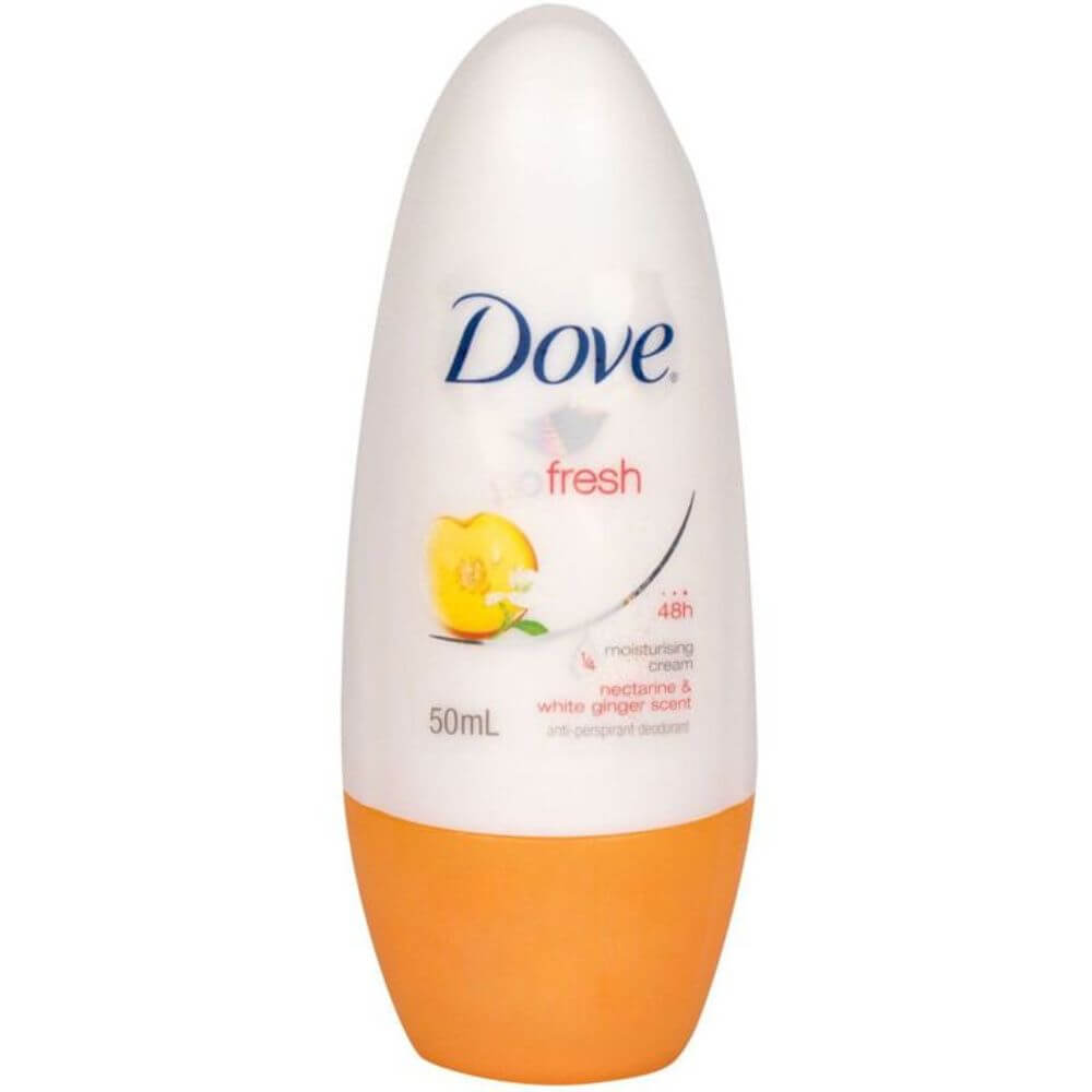 Deodorant Roll-On Dove Fresh Nectarine&White Ginger, 50 ml, Nectarine/Ghimbir, Protectie 48h