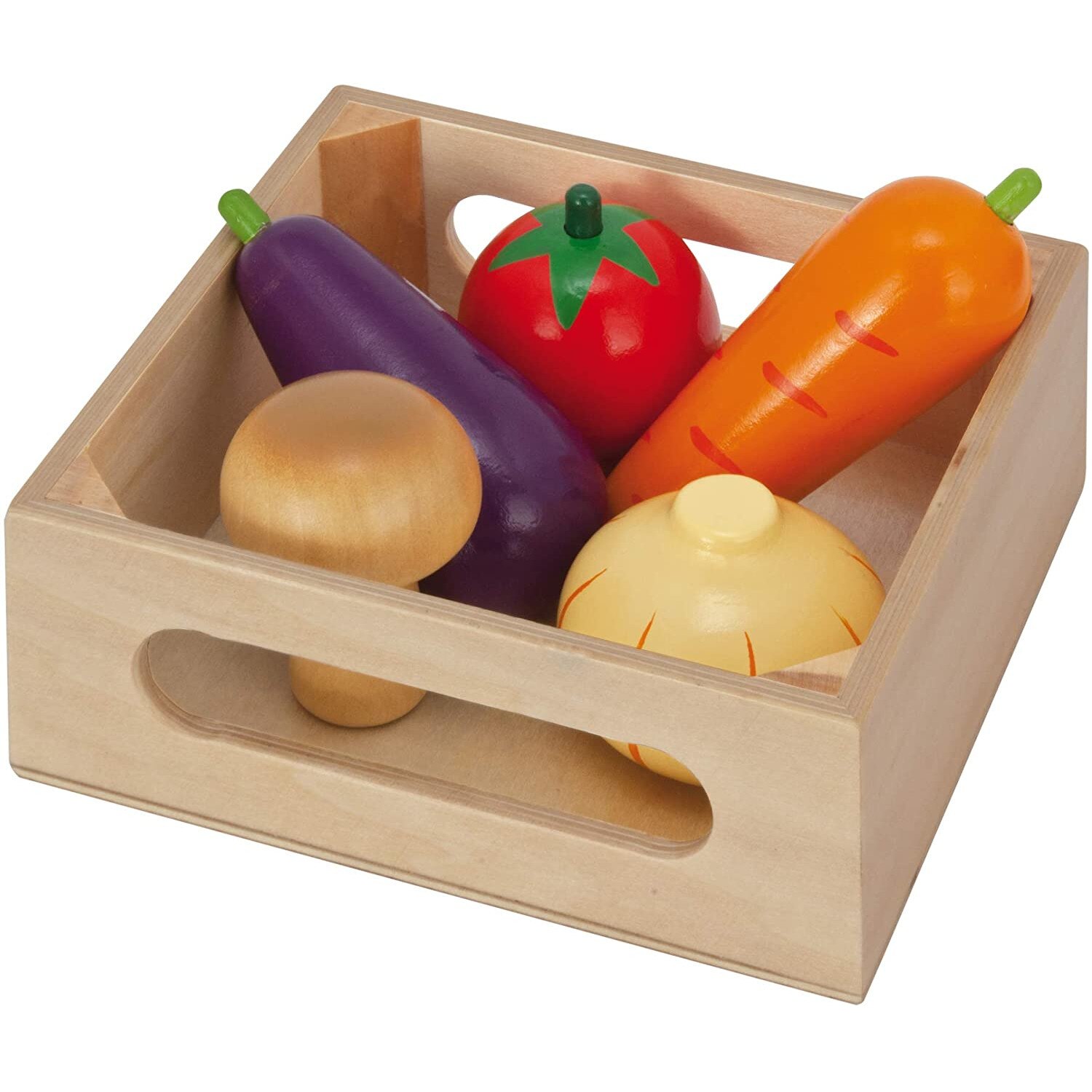 Set Eichhorn, Ladita cu legume, 6 piese din lemn