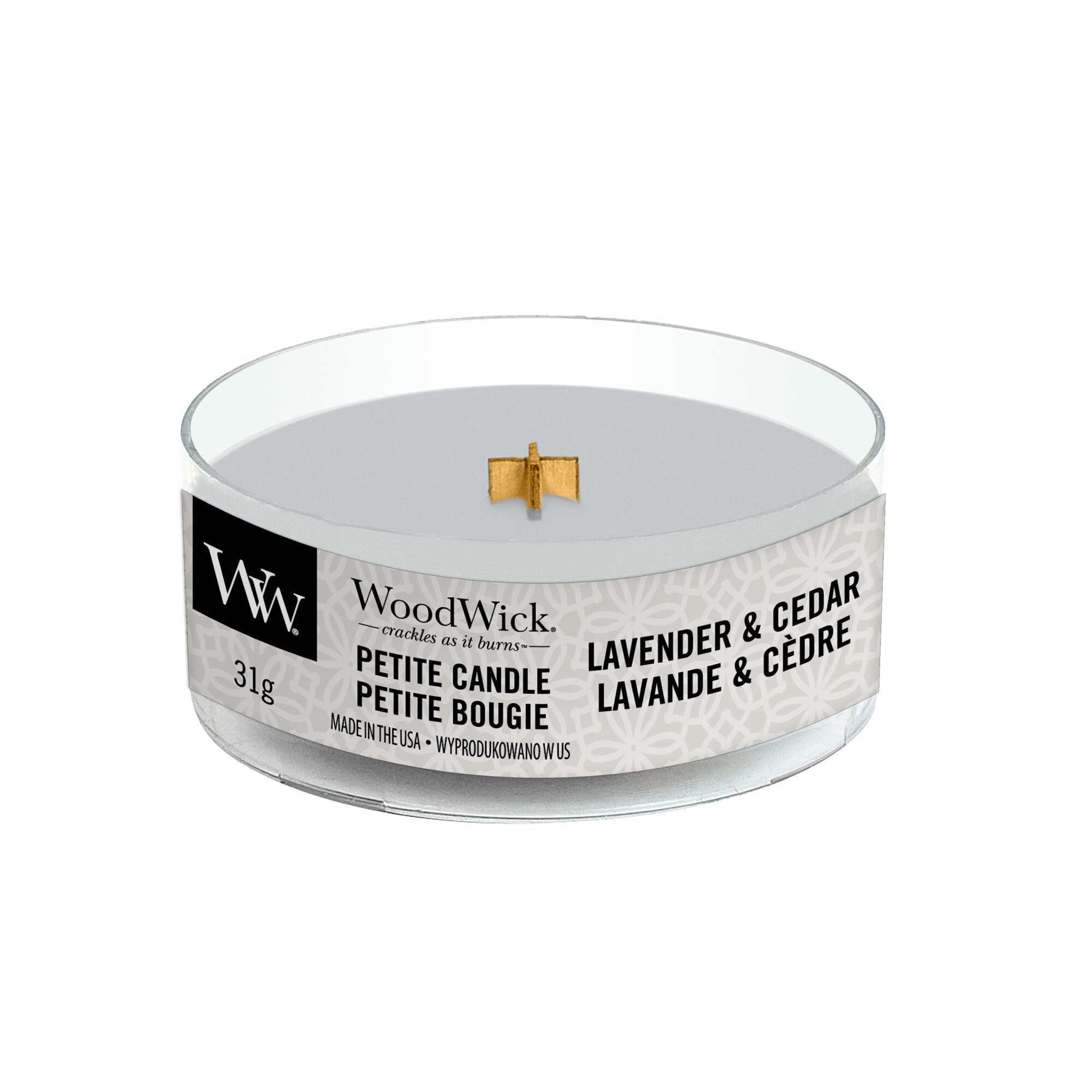Lumanare Parfumata Petite Lavender&Cedar, WoodWick®