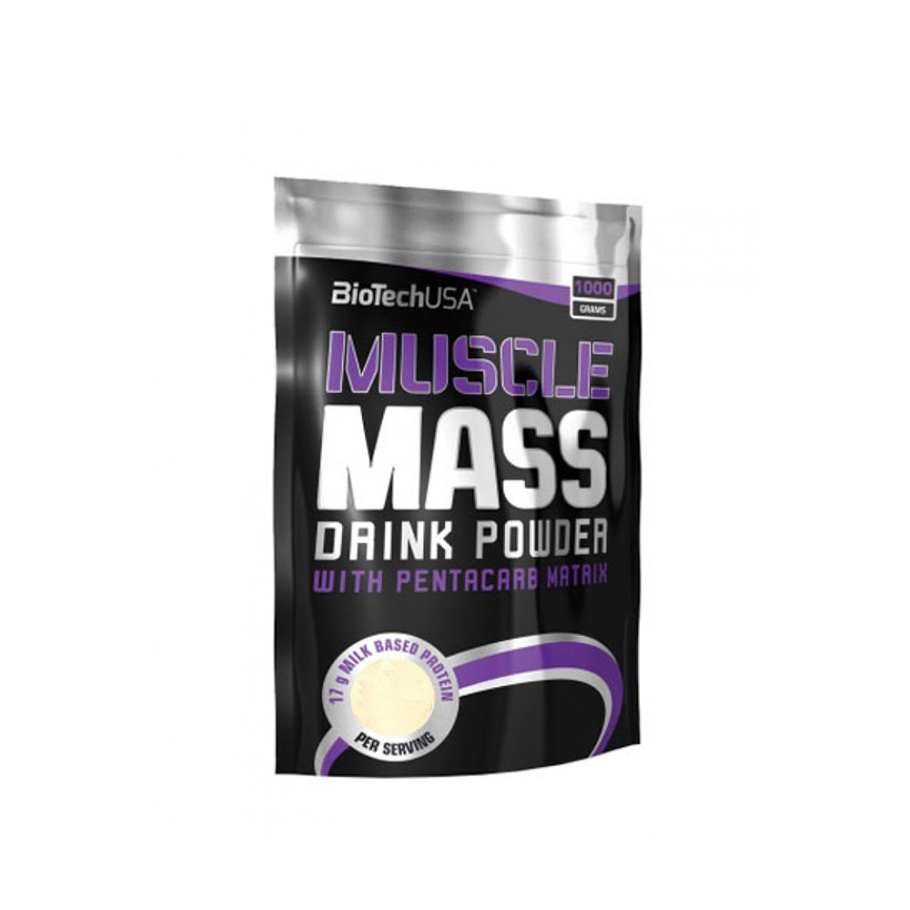 Pudra Energizanta Biotech Usa Muscle Mass Capsuni 1.000 Kg