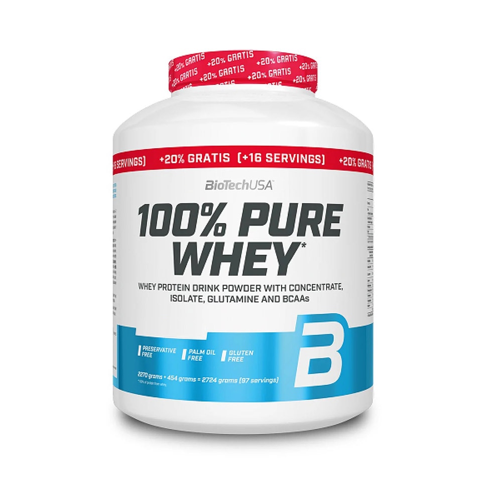 Pudra energizanta Biotech Usa 100% Pure Whey + 20% Free Banana 2.724 Kg