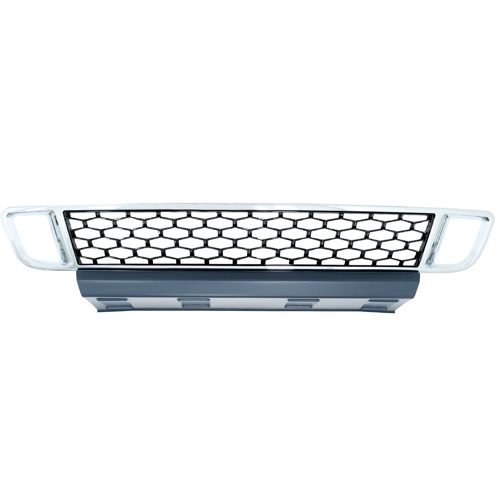 Grila Bara Fata cu Ornamente Proiectoare compatibila cu Land Range Rover Vogue III L322 (2010-2012) Autobiography Design Crom (COFBGRRVL322CFLCS)